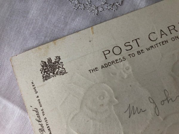 小さな破れを修復した痕があります。