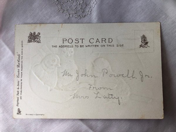 画像4: Postcard　アンティークポストカード　イースター　フライパンとヒヨコ (4)