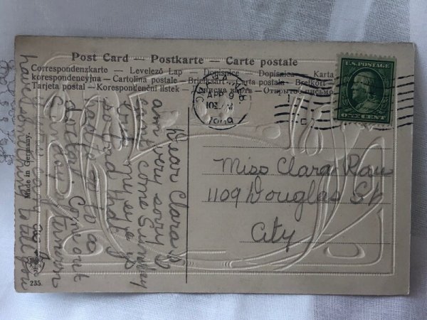 画像3: Postcard アンティークポストカード イースター ニワトリとスノードロップのお花 (3)