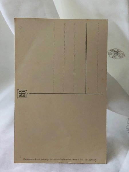 画像3: Postcard  アンティークポストカード   遊びに来たよ🎵 虎のぬいぐるみ Lia Doring  (未使用) (3)