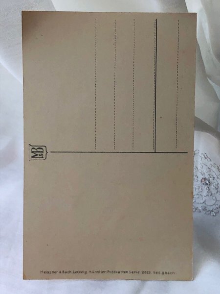 画像3: Postcard  アンティークポストカード   絵本を読む女の子 お人形 Lia Doring  (未使用) (3)