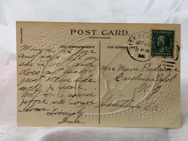 画像3: Postcard　アンティークポストカード　イースター　ヒヨコとピンクのお花 (3)