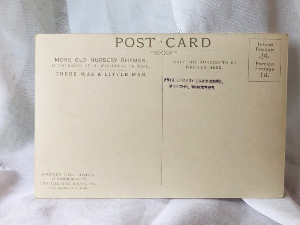 画像3: Postcard  アンティークポストカード 童謡  There was a Little Man 小さい男 道化師 バレリーナ マザーグース H. Willebeek Le Mair  (未使用) (3)