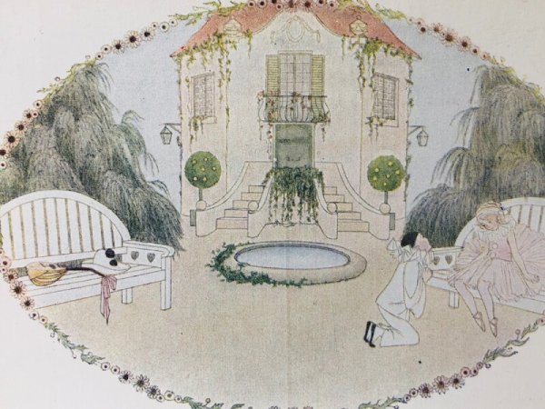 画像2: Postcard  アンティークポストカード 童謡  There was a Little Man 小さい男 道化師 バレリーナ マザーグース H. Willebeek Le Mair  (未使用) (2)