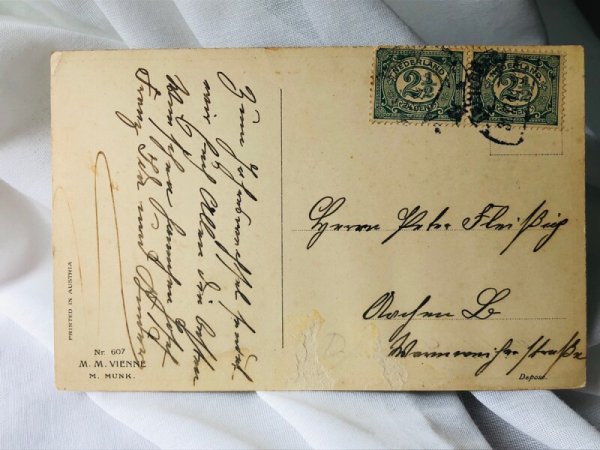 画像4: Postcard　アンティークポストカード　お誕生日おめでとう！遊びに来たよ♪　Pauli Ebner　オランダ1911年 (4)