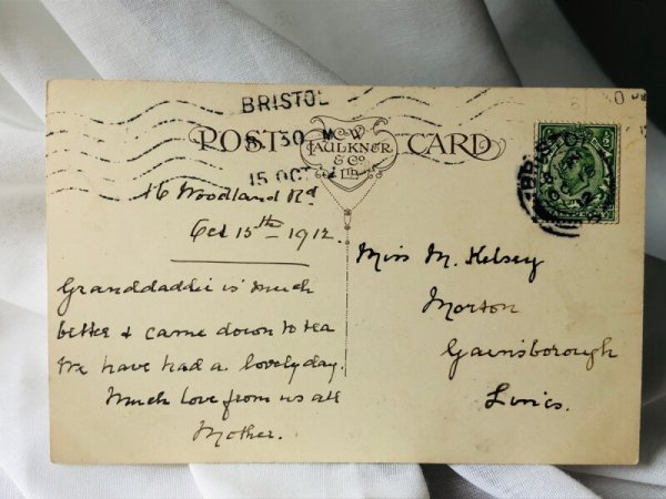 画像2: Postcard アンティークポストカード ソリ遊びをする子どもたち  H.G.C. Marsh 1912年 (2)