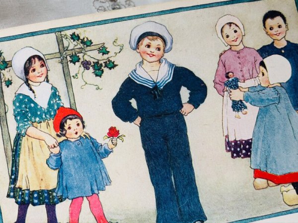 画像2: Postcard アンティークポストカード みんなジャックが大好き Millicent Sowerby イギリス1916年 (2)