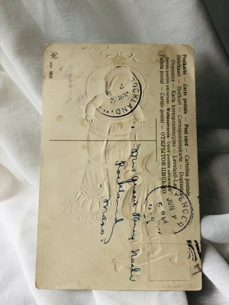 画像3: Postcard  アンティークポストカード  赤ちゃんと哺乳瓶 Marie Flatscher  (3)