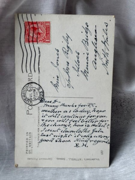 画像2: Postcard 　アンティークポストカード　寂しくて泣く女の子と子犬　Mabel Lucie Attwell　1923年 (2)