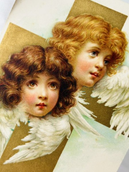 画像4: Postcard アンティークポストカード イースター 天使 F.Brundage ? (4)