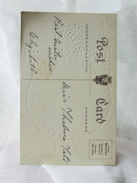 画像2: Postcard  アンティークポストカード イースター 十字架と天使 F.Brundage ブランデージ ?   (2)