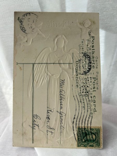 画像3: Postcard  アンティークポストカード 十字架と天使 Carity (3)