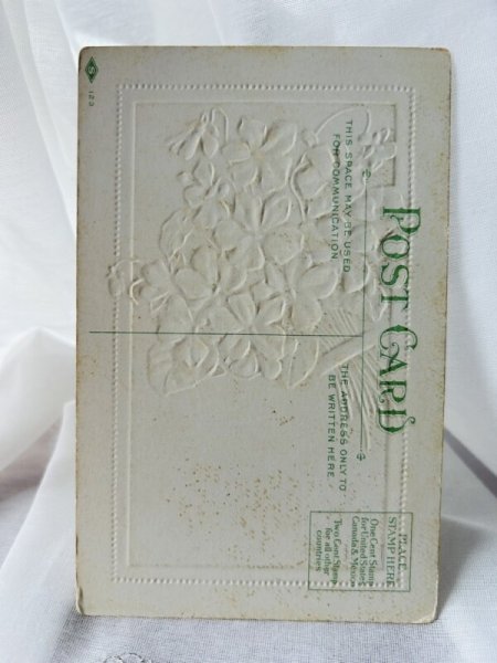 画像3: Postcard   アンティークポストカード スミレのお花 (未使用)  (3)