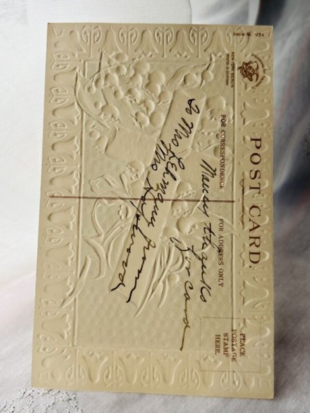 画像3: Postcard  　アンティークポストカード　イースター　スズランのお花と十字架 (3)