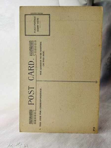 画像3: Postcard  　アンティークポストカード　イースター　スズランのお花かご　パニエ　（未使用） (3)