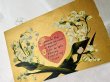 画像2: Postcard  　アンティークポストカード　スズランのお花とハート　（未使用） (2)