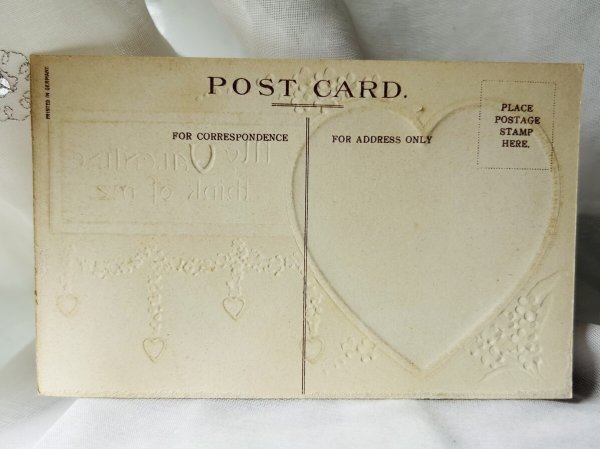 画像2: Postcard  アンティークポストカード バレンタインの天使たち Ellen Clapsaddle (未使用) (2)