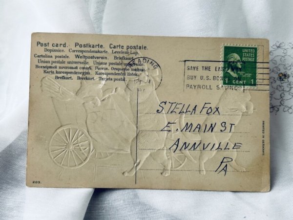 画像2: Postcard   アンティークポストカード 猫リキシャ Helena Maguire  (2)