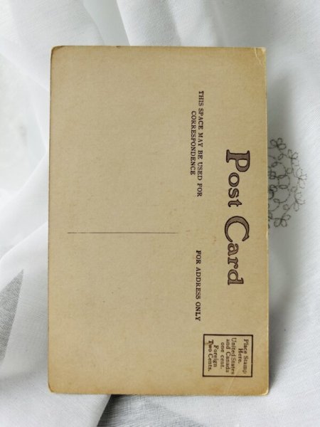 画像2: Postcard　アンティークポストカード　角笛を吹く猫　Little Boy Blue   G.L.Barnes (未使用) (2)