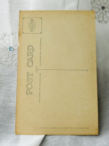 画像2: Postcard  　アンティークポストカード　窓辺のツバメ　（未使用） (2)