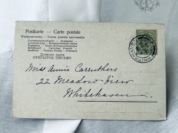 画像2: Postcard アンティークポストカード 毛糸で遊び疲れた猫たち Maurice Boulanger 1904年 (2)