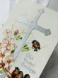 画像2: Postcard  　アンティークポストカード　イースター　小鳥と十字架　桃のお花 (2)