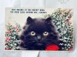 画像1: Postcard　アンティークポストカード　幸運を呼ぶ黒猫　1937年 (1)