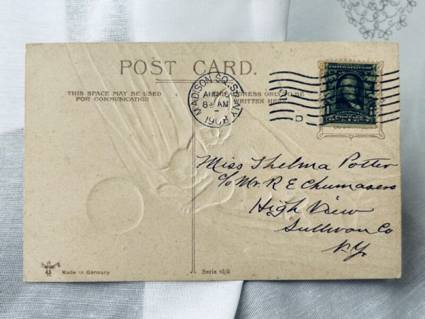 画像2: Postcard　アンティークポストカード　遊び疲れて眠りに落ちた子猫たち　1908年 (2)