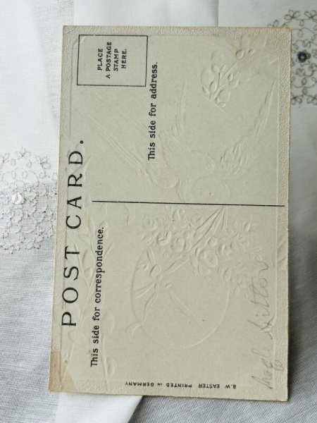 画像2: Postcard  　アンティークポストカード　イースター　卵を運ぶツバメ (2)