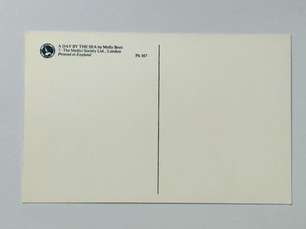画像2: Postcard  ビンテージポストカード ウサギさんの浜辺でピクニック Molly Brett (未使用) (2)