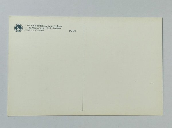 画像2: Postcard  ビンテージポストカード　ウサギさんの浜辺でピクニック　Molly Brett　(未使用) (2)