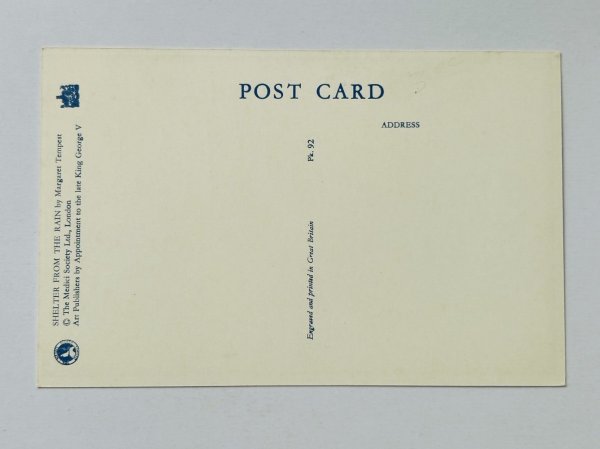 画像2: Postcard   ビンテージポストカード　森の動物さんの雨宿り　Margaret Tempest (2)