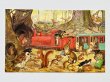 画像1: ▼SALE 500▼　Postcard　ビンテージポストカード　汽車に乗る森の動物さん　Molly Brett (1)