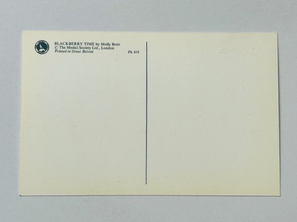 画像2: Postcard  ビンテージポストカード ブラックベリーを食べるネズミさんと小鳥 キノコ 森の動物たち Molly Brett (2)