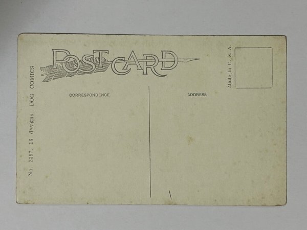 画像2: Postcard   アンティークポストカード お人形と犬  (2)