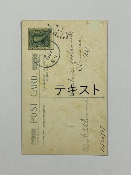 画像2: Postcard   アンティークポストカード クリスマス 茶色の子犬 Helena Maguire  (2)