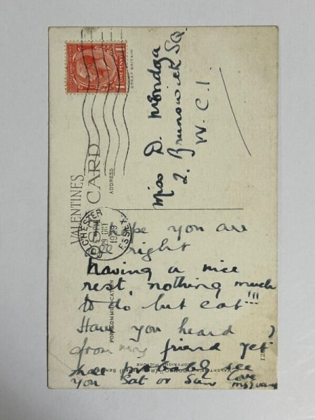 画像2: Postcard  　アンティークポストカード　煙草を吸うボンゾ犬とスパニエル犬 (2)