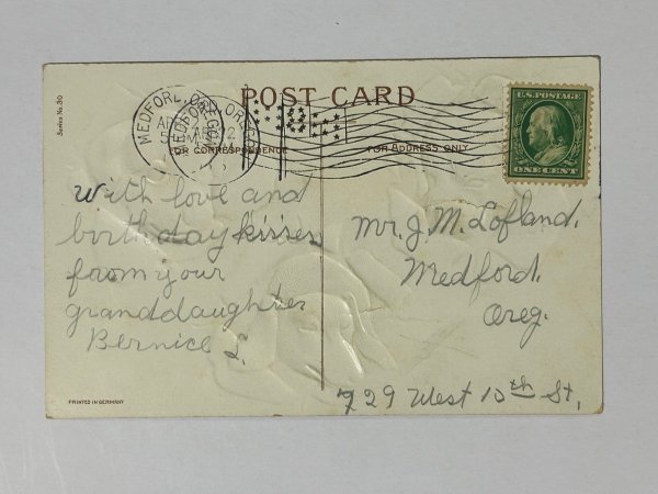 画像2: Postcard   アンティークポストカード 破れから顔を出した犬たち (2)