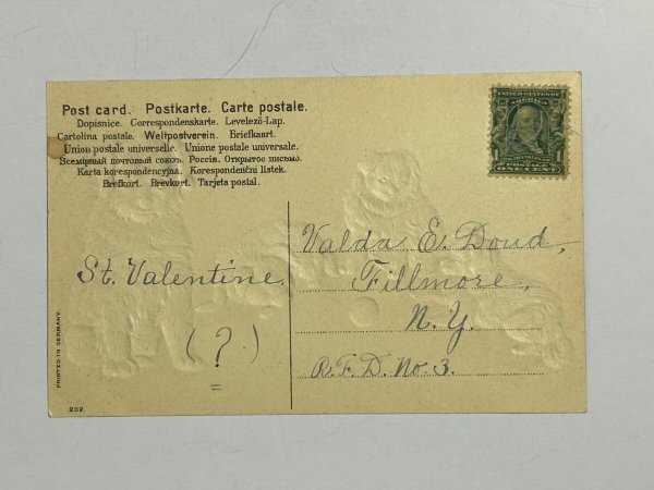 画像2: Postcard   アンティークポストカード ボールで遊ぶ仔犬たち Helena Maguire 1908年 (2)