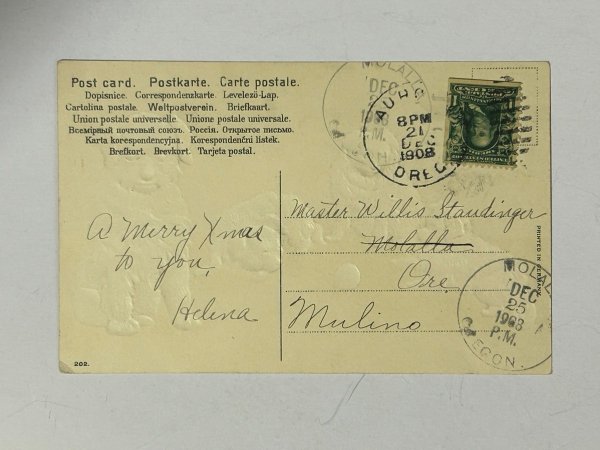 画像2: Postcard   アンティークポストカード ボールで遊ぶ仔犬たち Helena Maguire 1908年 (2)