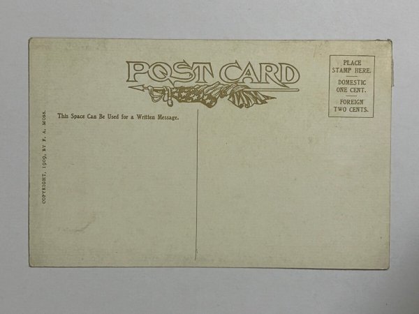 画像2: Postcard  　アンティークポストカード　帽子に隠れる動物を見つめる犬　（未使用） (2)