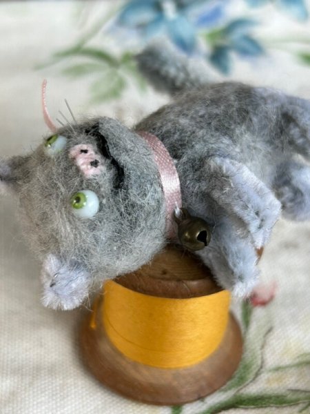 画像6: Vintage style Handmade miniature toy アンティーク風ミニチュアトイ　子猫のフィフィ　FIFI (6)
