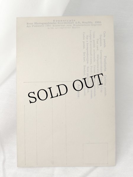 画像2: Postcard    アンティークポストカード　写真　お人形と女の子　（未使用） (2)