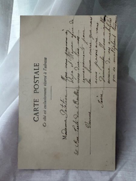 画像2: Postcard    アンティークポストカード　女の子と犬　フランス (2)