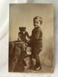 画像1: Postcard    アンティークポストカード　肖像写真　テディベアと男の子　1910年頃 (1)