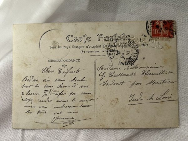 画像2: Postcard    アンティークポストカード　写真　イースターエッグと女の子　卵　フランス1910年 (2)