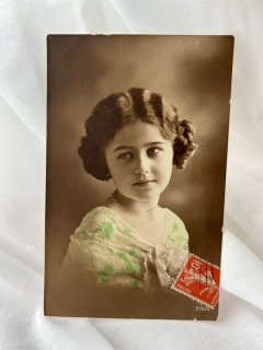 【お取り置き】*アンティークポストカード　少女たちの可愛い朝食風景　1907年 アンティークポストカード 少女たちの可愛い朝食風景 1907年