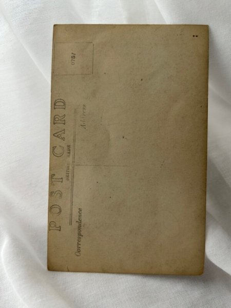 画像2: Postcard    アンティークポストカード 肖像写真 木馬の2輪車(一輪車?)と女の子 (2)