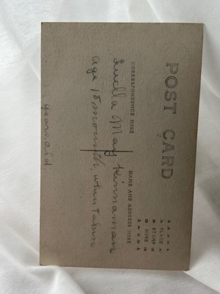 画像2: Postcard    アンティークポストカード　肖像写真　小さな女の子とお人形 (2)