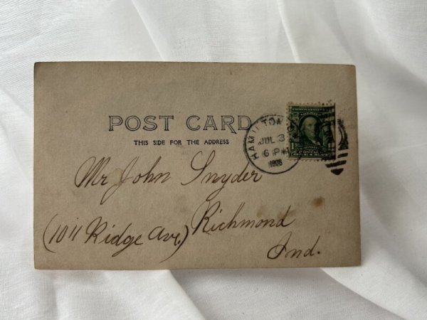 画像2: Postcard    アンティークポストカード 肖像写真 小さな子どもたち アメリカ1906年 (2)